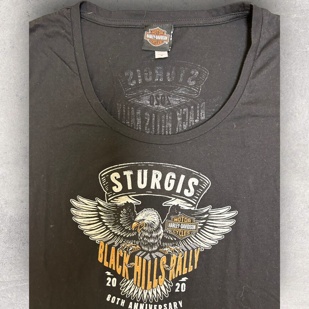 Harley Davidson Sturgis T-shirt Women's Medium‎ 80th Anniversary High Low